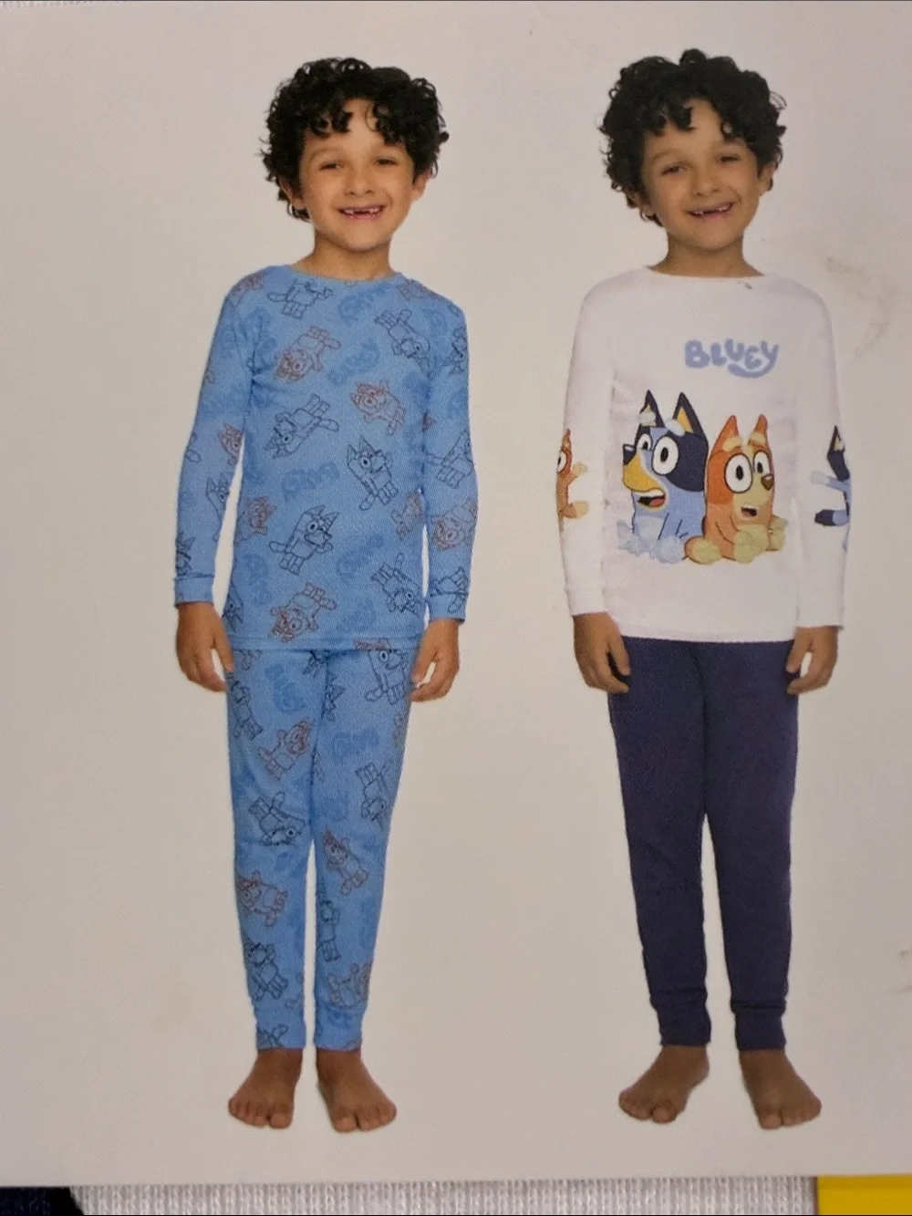 🩵 Bluey Kids' Blue Character Pajama Set by Bluey